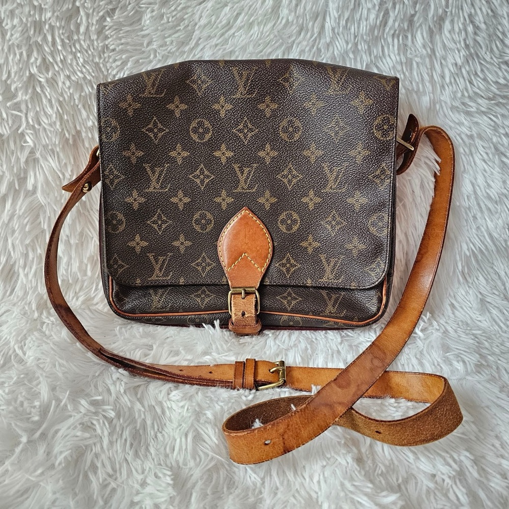 Louis Vuitton Monogram Satchel with Tan Strap